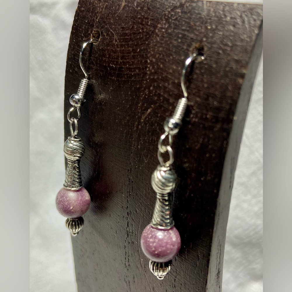 Lepidolite Drop Earrings